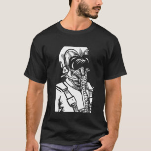 Pilot Modern White Simple Art Illustration T-Shirt