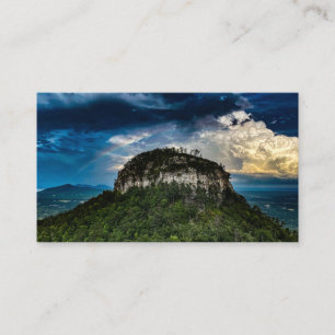 Pilot Mountain NC State Park   after storm rainbow Business Card
