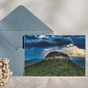 Pilot Mountain NC State Park after storm rainbow Card