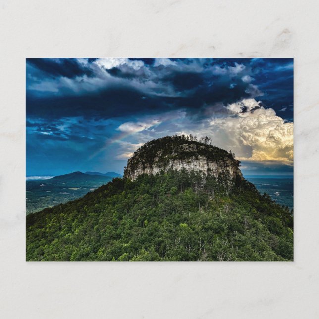 Pilot Mountain NC State Park | after storm rainbow Postcard (Front)