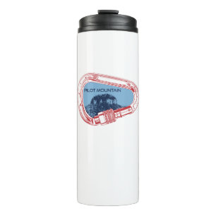 Pilot Mountain North Carolina Climbing Carabiner Thermal Tumbler