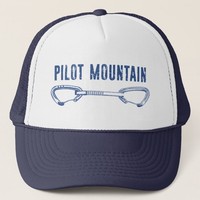 Pilot Mountain North Carolina Climbing Quickdraw Trucker Hat (Front)