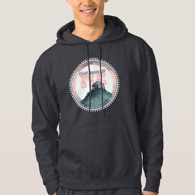 Pilot Mountain North Carolina State Park Hiker Hoodie (Front)