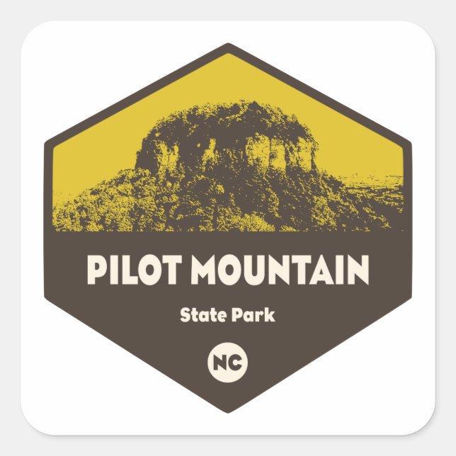 Pilot Mountain State Park North Carolina Square Sticker (Front)
