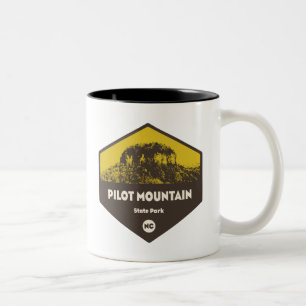 Pilot Mountain State Park North Carolina Two-Tone Coffee Mug