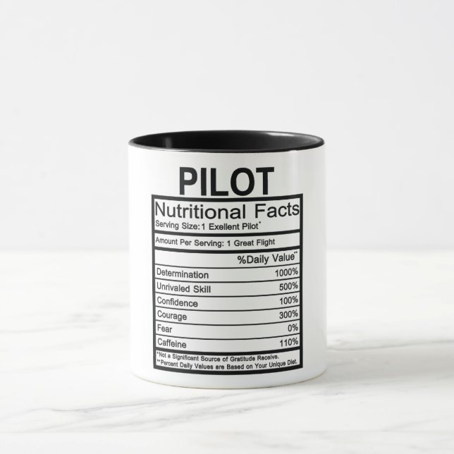 Pilot Nutritional Facts Mug (Center)