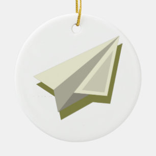 Pilot Paper Plane Design  Ceramic Tree Decoration