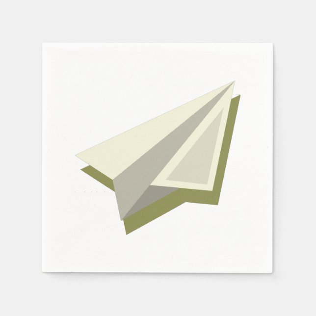 Pilot Paper Plane Design  Napkin (Front)