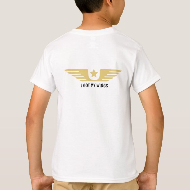 Pilot personalizable white aviation T-Shirt (Back)