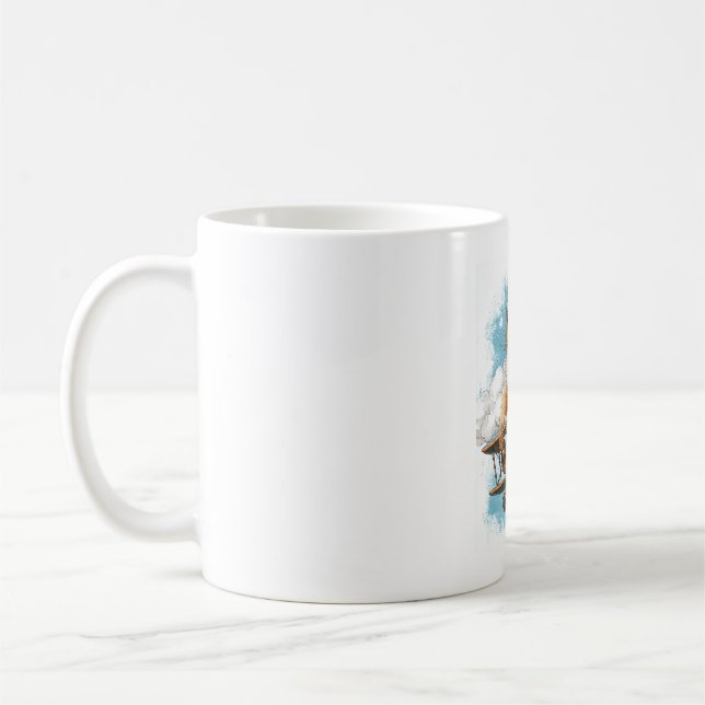 Pilot Pomeranian � Flying Ace Dog Coffee Mug (Left)