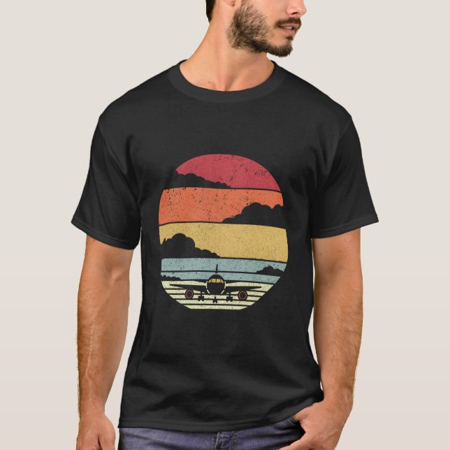 Pilot Retro Aeroplane T-Shirt (Front)