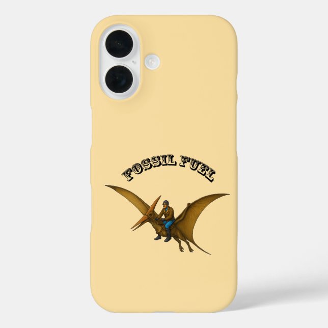Pilot Riding on a Flying Pterosaur Dinosaur URM Case-Mate iPhone Case (Back)