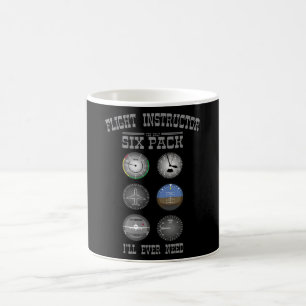Pilot Sixpack Flight Instructor Pilot Trainer CFI Coffee Mug