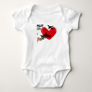 "PILOT SON – Proud Son Ready to Soar T-Shirt" Baby Bodysuit