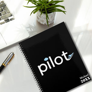 'Pilot' Typography, Aeroplane & Photo, Monogramme Planner