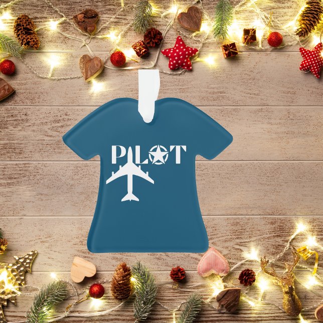 Pilot Typography & Military aeroplane, Minimalist Ornament (Creator Uploaded)