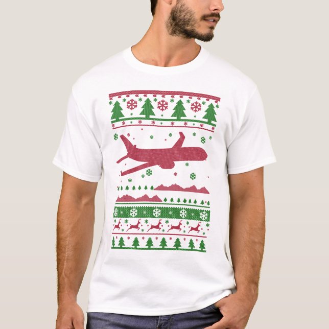 Pilot Ugly Christmas T-Shirt (Front)