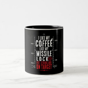 PILOT VIDEOGAME MISSILE LOCK COFFEE DRINKER Two-Tone COFFEE MUG