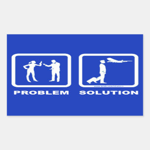 Pilot Wife Plane Problem Solution Rectangular Sticker