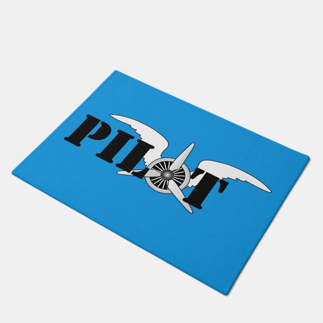 Pilot Wings Aircraft Engine Propeller Doormat (Angled)