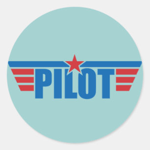 Pilot Wings Badge - Aviation Classic Round Sticker