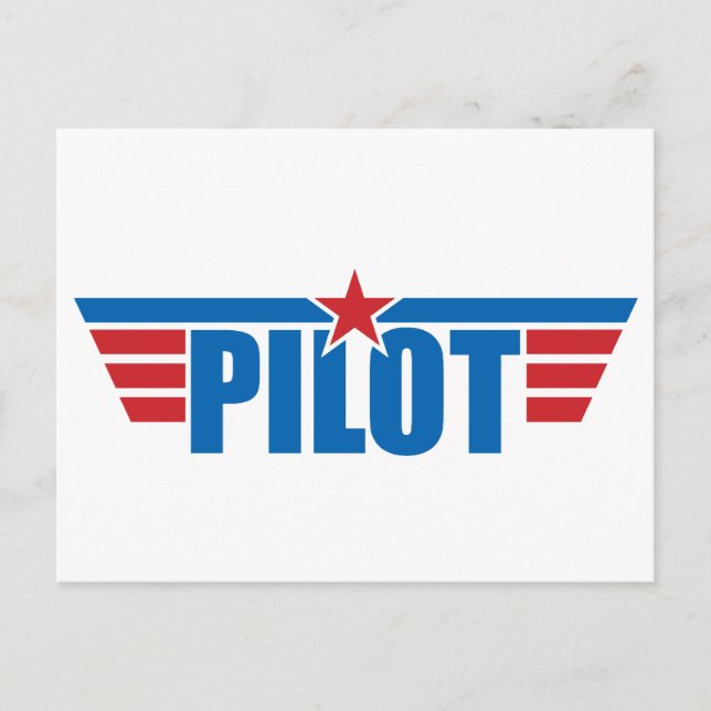 Pilot Wings Badge - Aviation Postcard (Front)
