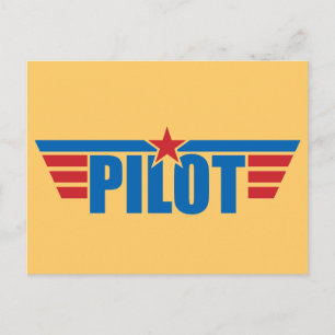 Pilot Wings Badge - Aviation Postcard