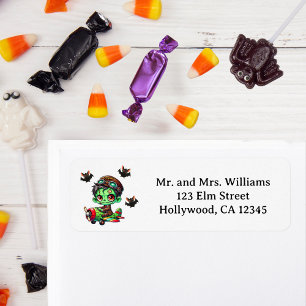 Pilot Zombie flying Airplane House Funny Halloween
