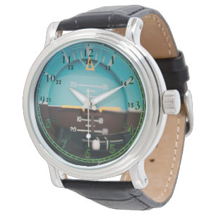 Pilots Altimeter Black Vintage Leather Watch