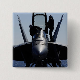 Pilots conducts a pre-flight inspection 15 cm square badge