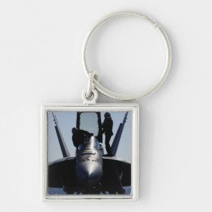 Pilots conducts a pre-flight inspection key ring