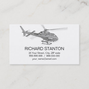 Pilots fly helicopters business card