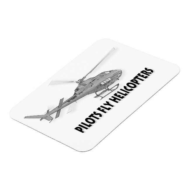 Pilots fly helicopters magnet (Left Side)