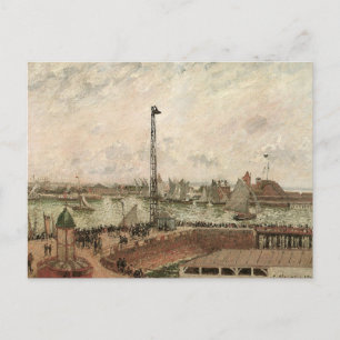 Pilot's Jetty, Le Havre, Misty by Camille Pissarro Postcard