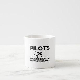 Pilots Looking Down Espresso Cup