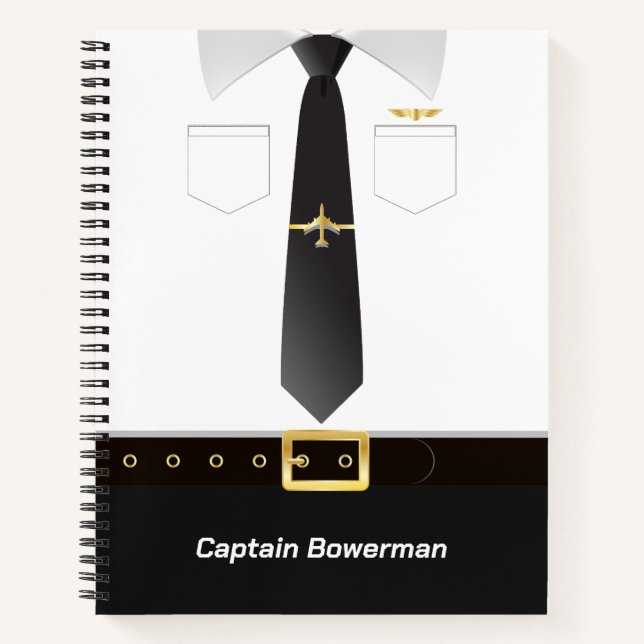 Pilots Uniform Personalised Notebook (Front)
