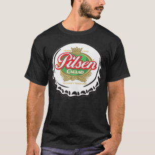 Pilsen Callao Lata Drink Marca Peruvian Sleeve Cor T-Shirt