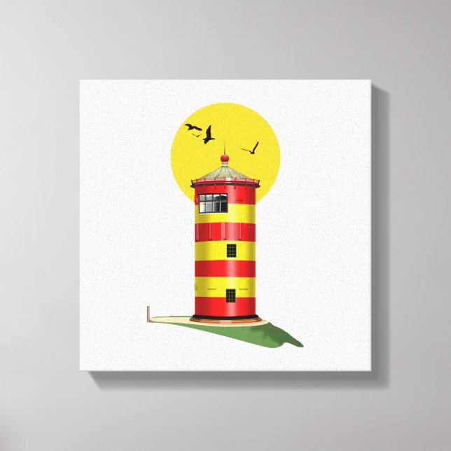 Pilsum Lighthouse Germany Canvas Print (Front)
