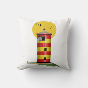 Pilsum Lighthouse Germany Cushion