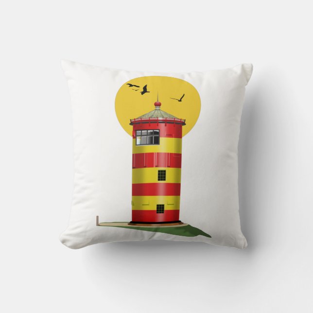 Pilsum Lighthouse Germany Cushion (Front)