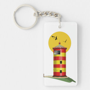 Pilsum Lighthouse Germany Key Ring