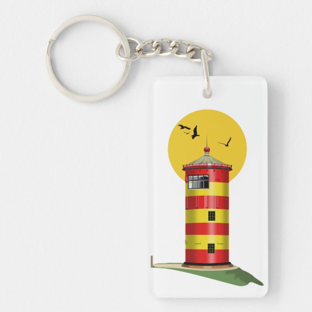 Pilsum Lighthouse Germany Key Ring (Front)