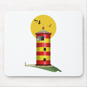 Pilsum Lighthouse Germany Mouse Mat