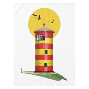 Pilsum Lighthouse Germany Tablecloth