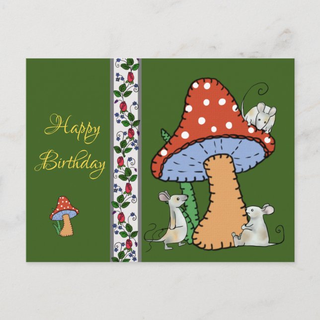 Pilz nähen postcard (Front)