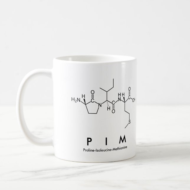 Pim peptide name mug (Left)