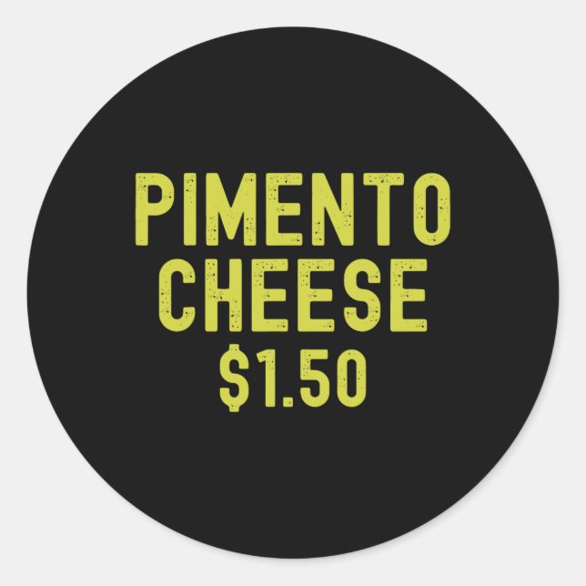 Pimento Cheese Golf Dad Master Golf Players August Classic Round Sticker (Front)