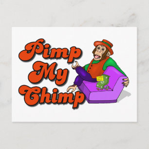 Pimp My Chimp Postcard