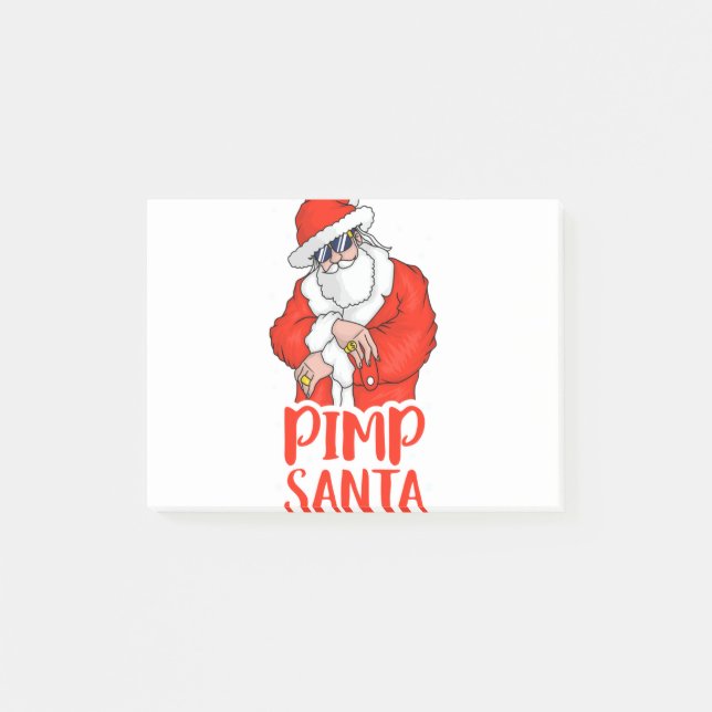 Pimp santa claus inappropriate christmas adult post-it notes (Front)