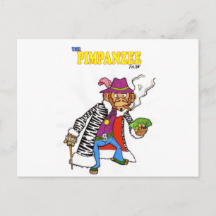 Pimpanzee large postcard